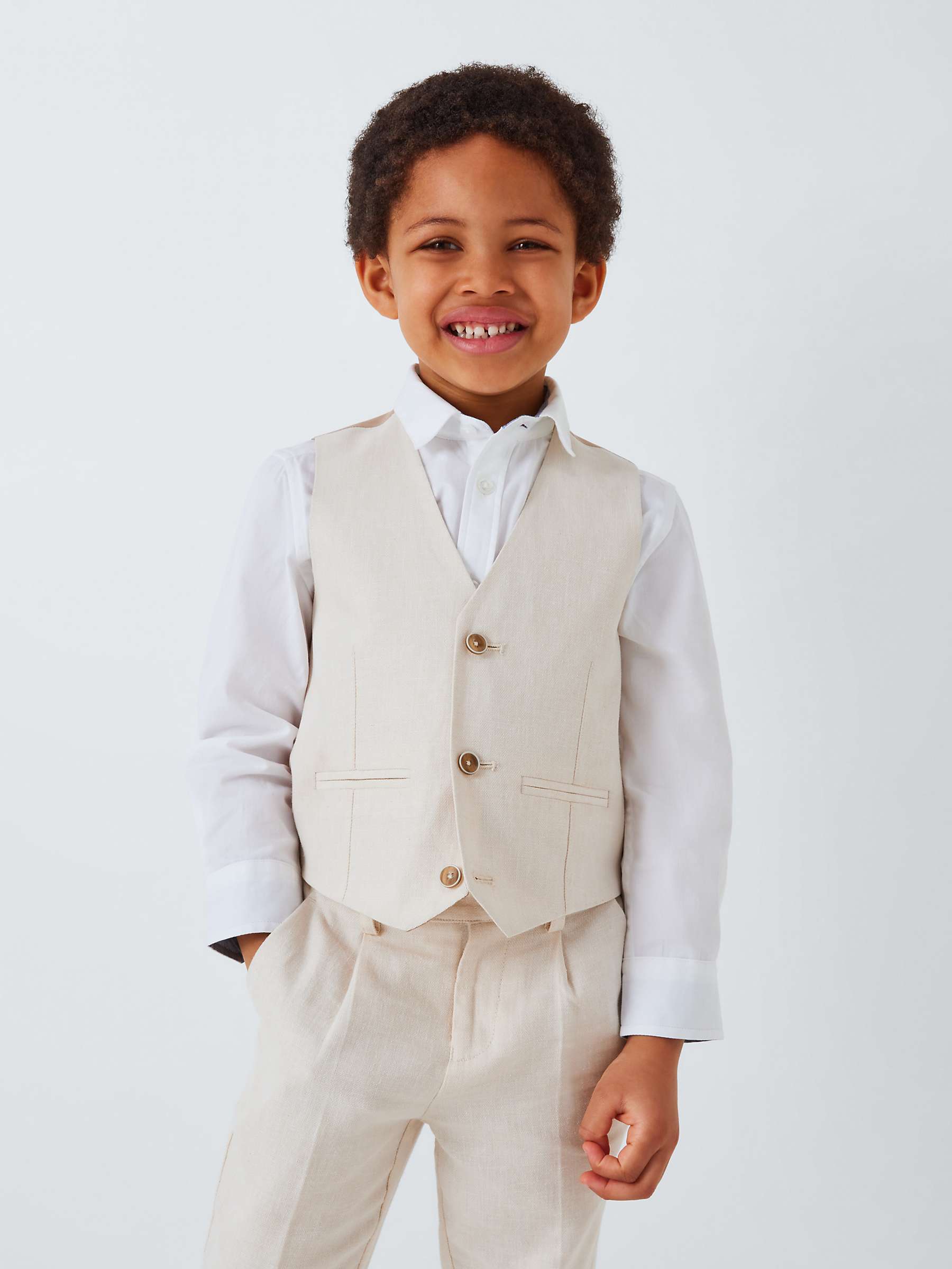 Buy John Lewis Heirloom Collection Kids' Linen Blend Waistcoat Online at johnlewis.com