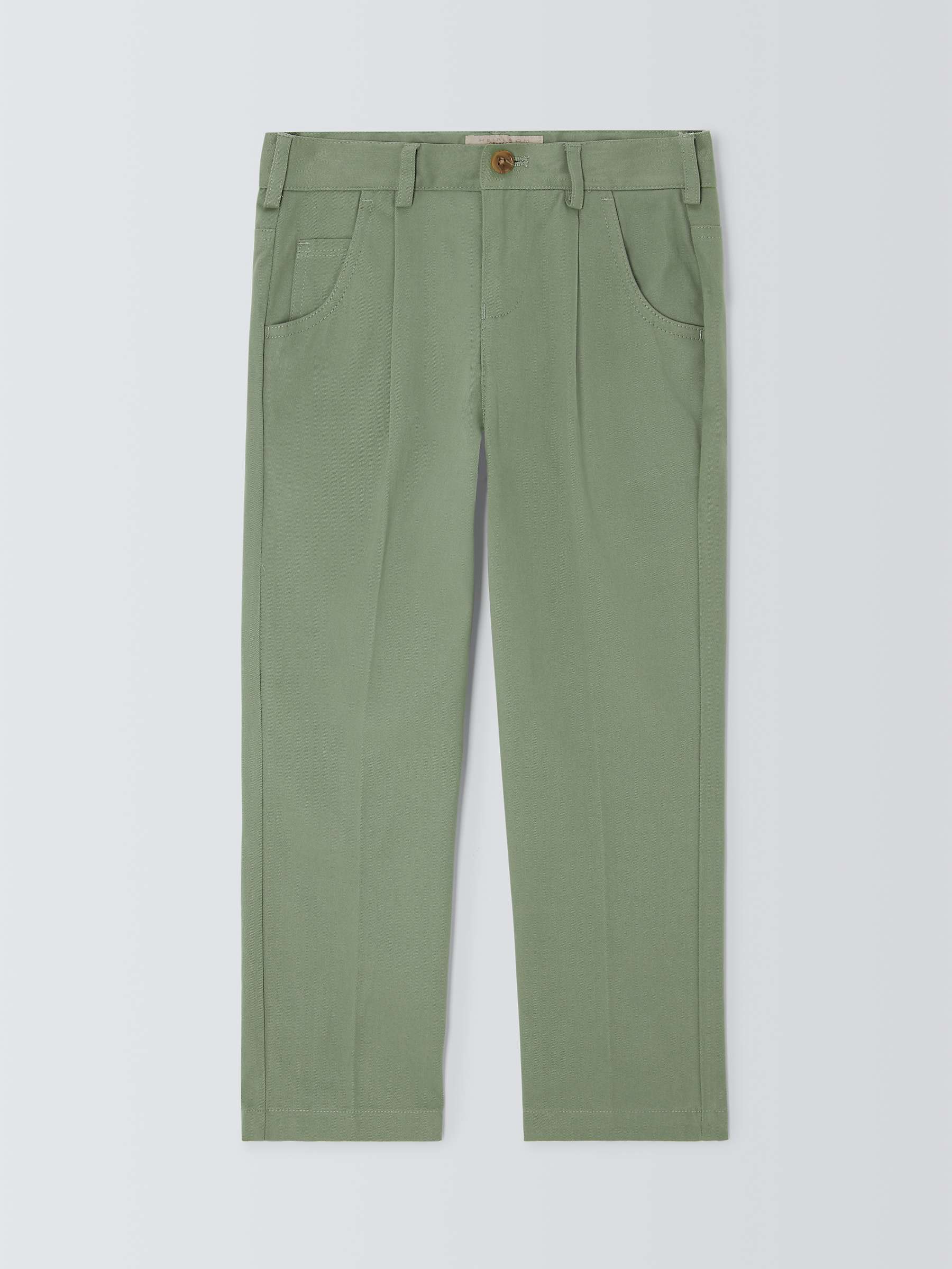 Buy John Lewis Heirloom Collection Kids' Twill Trousers, Green Online at johnlewis.com