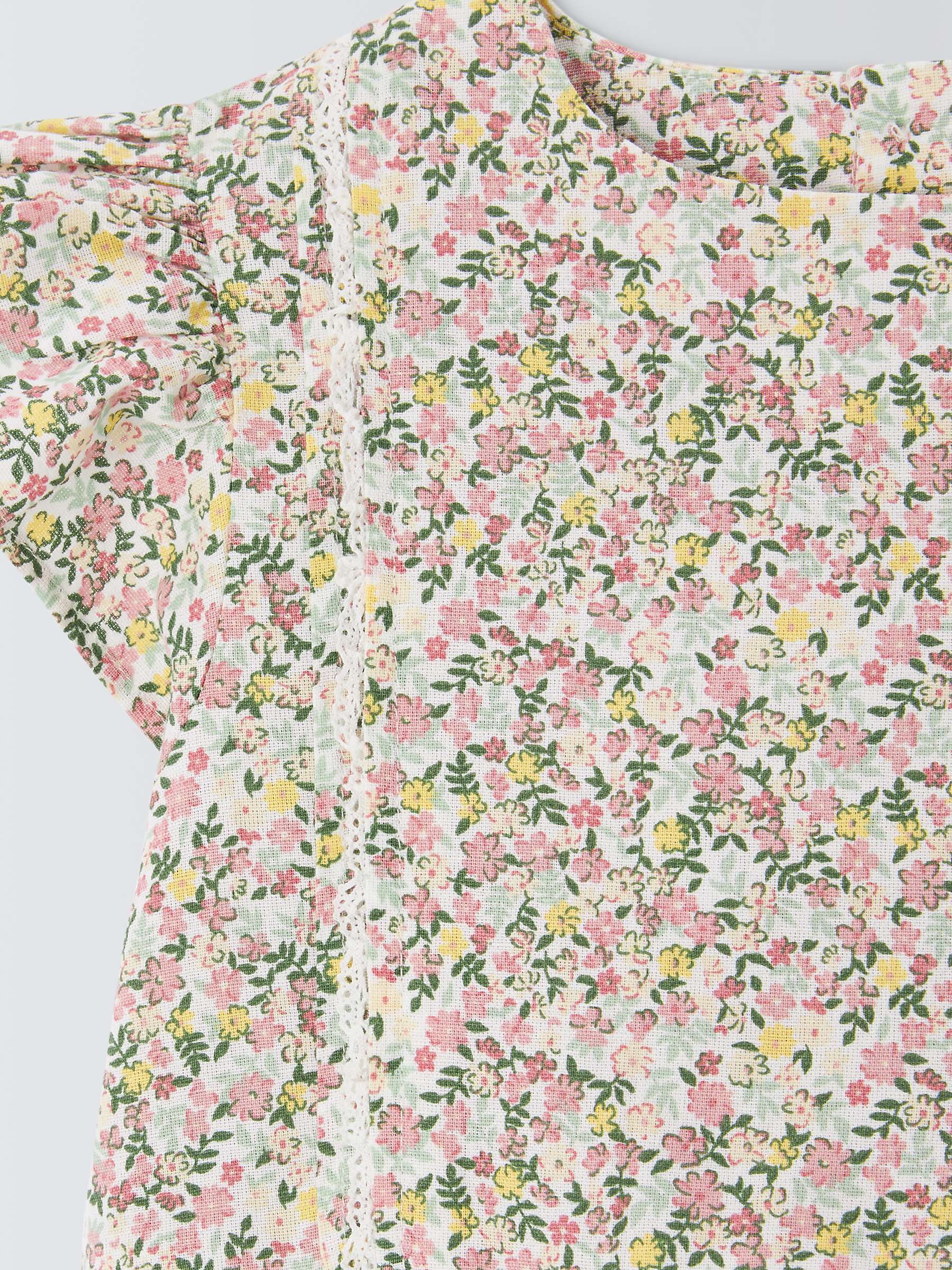 Buy John Lewis Heirloom Collection Kids' Ditsy Floral Linen Blend Blouse, Multi Online at johnlewis.com