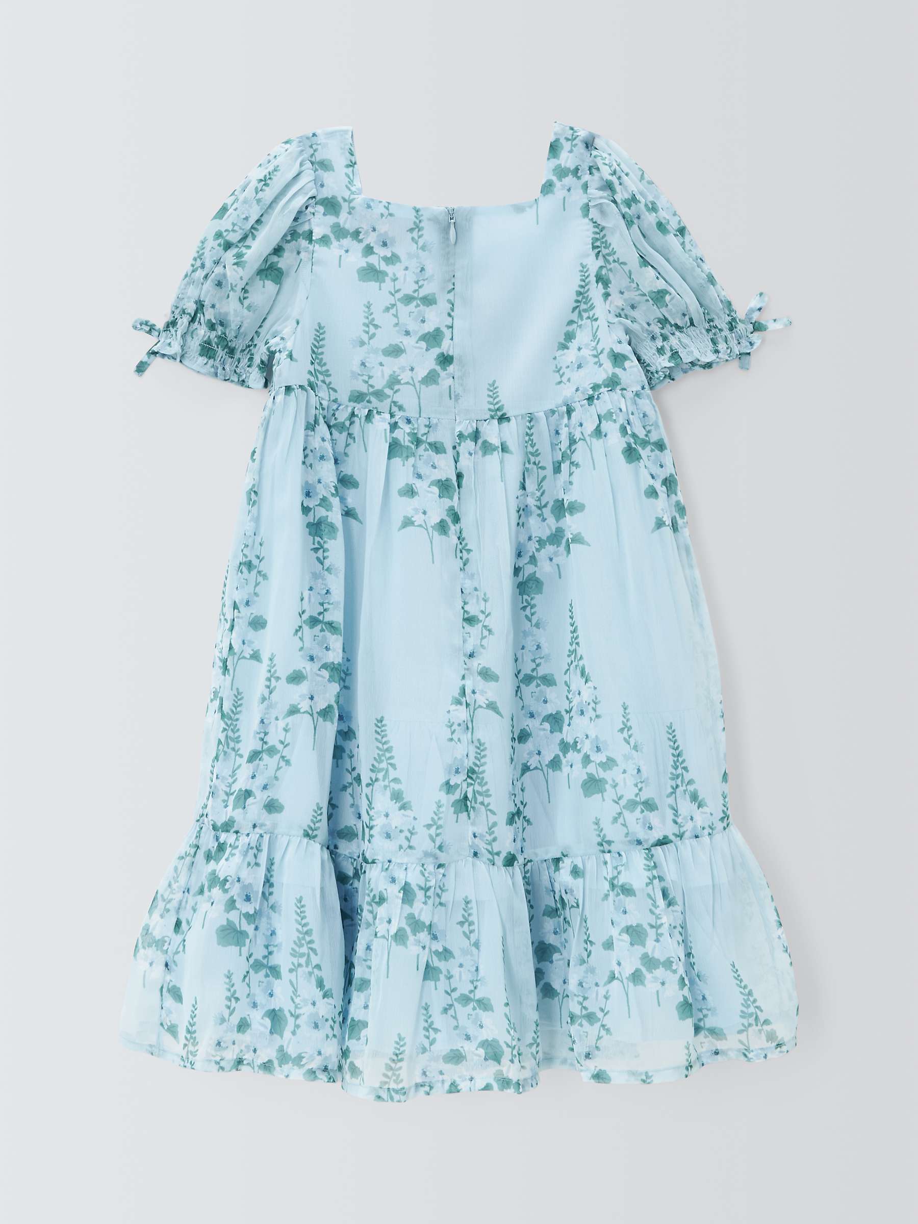Buy John Lewis Heirloom Collection Kids' Chiffon Floral Dress, Blue Online at johnlewis.com