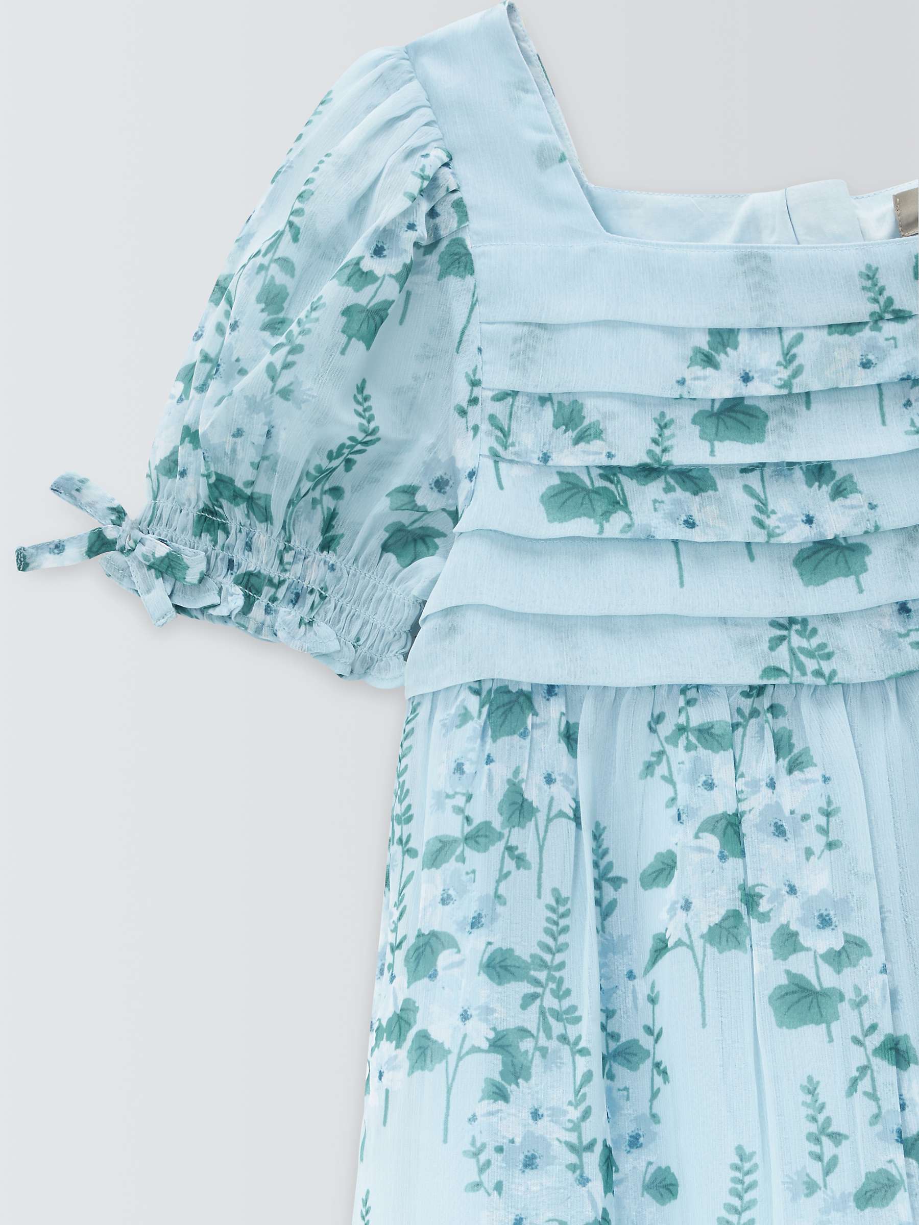 Buy John Lewis Heirloom Collection Kids' Chiffon Floral Dress, Blue Online at johnlewis.com