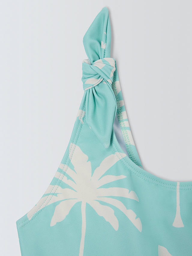 John Lewis Kids' Family Palm Tree Print Tie Strap Swimsuit