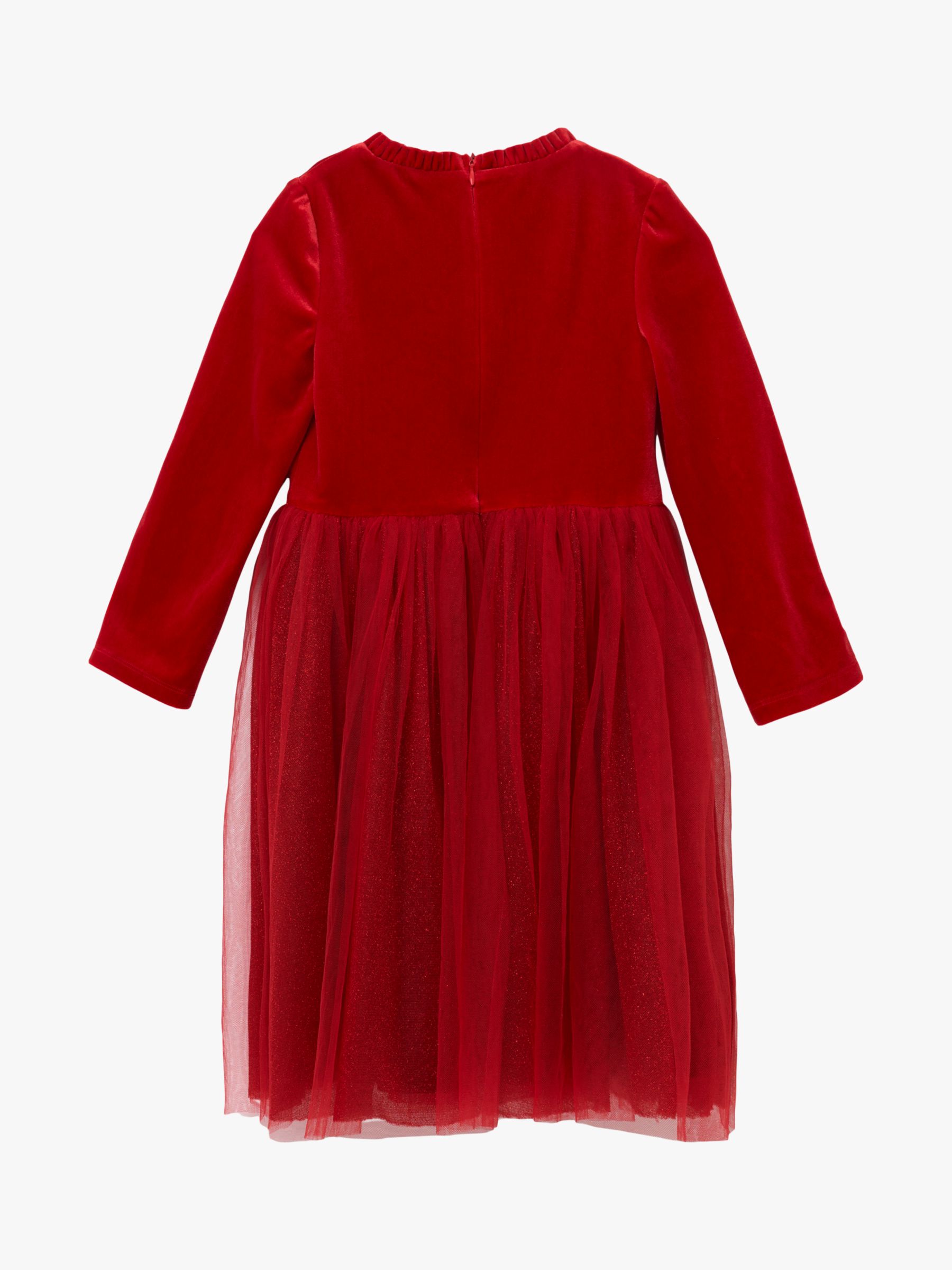 Buy Angel & Rocket Kids' Elsie Velvet Tulle Dress, Red Online at johnlewis.com