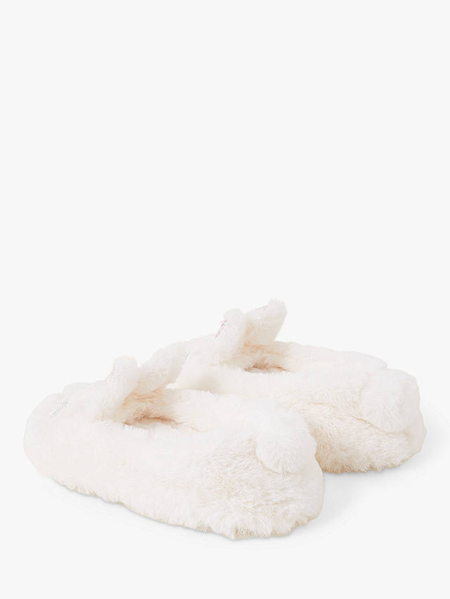 Angels by Accessorize Kids' Bunny Ballerina Slippers, Natural
