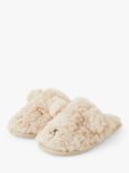 Angels by Accessorize Kids' Kids' Animal Faux Fur Slippers, Natural