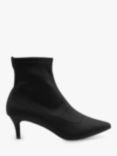 Ravel Madruga Satin Sock Boots, Black, Black