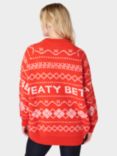 Sweaty Betty Snow Fair Isle Jumper, Firebird Orange Fair