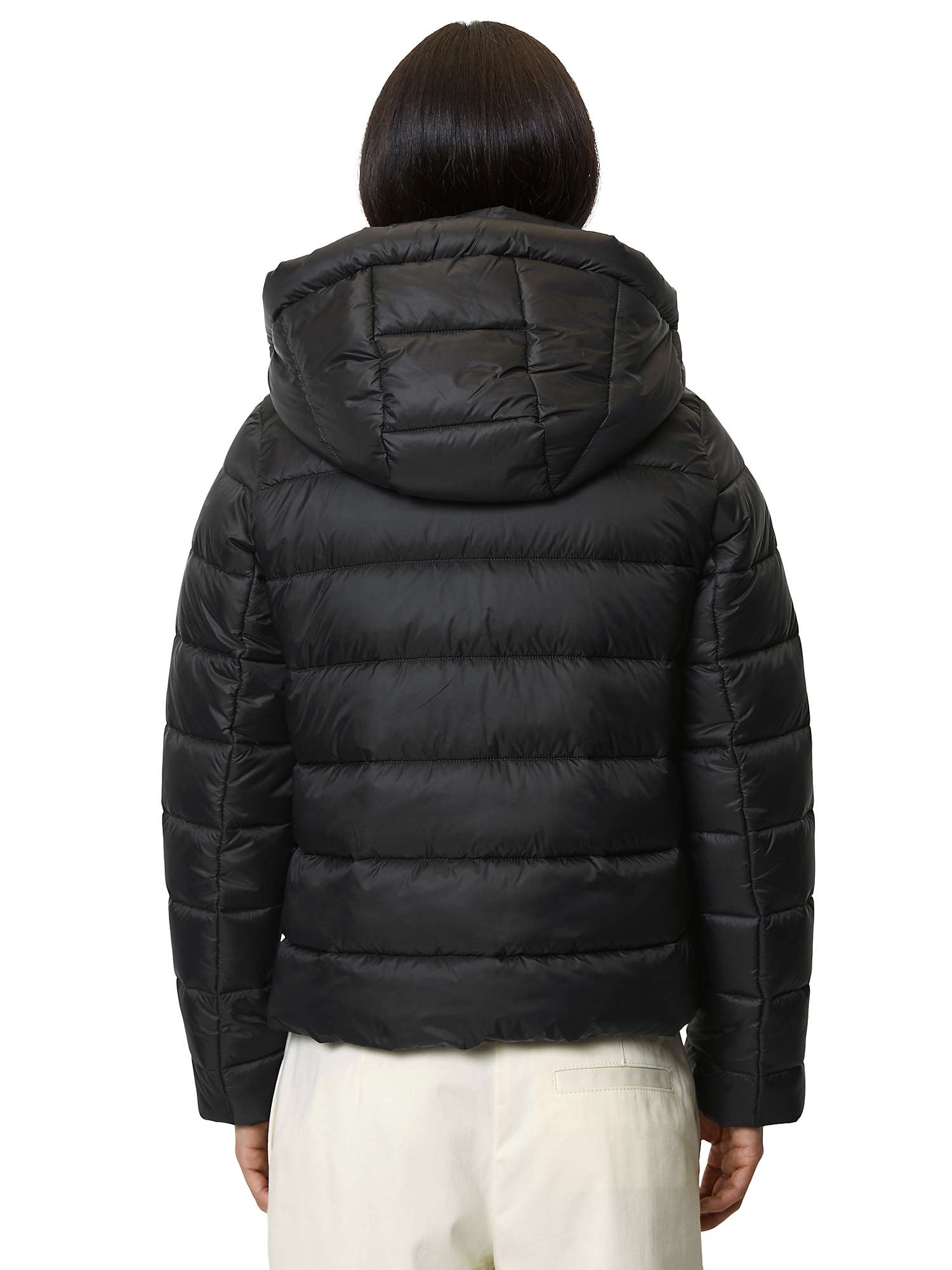 Marc O'Polo Lightweight Hooded Jacket, Black at John Lewis & Partners