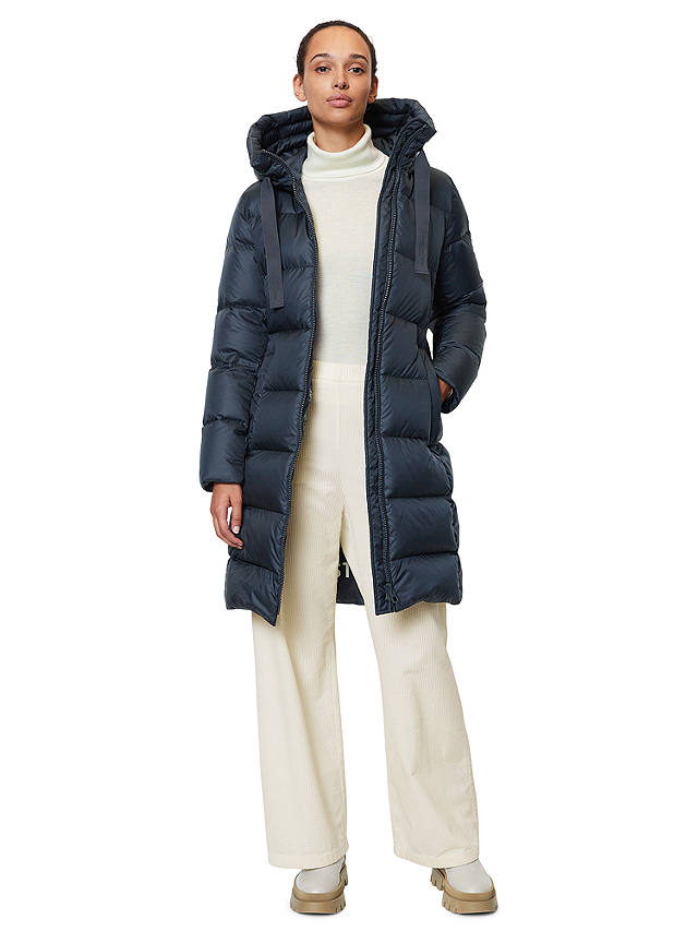 Marc O'Polo Padded Hooded Coat, Deep Blue Sea