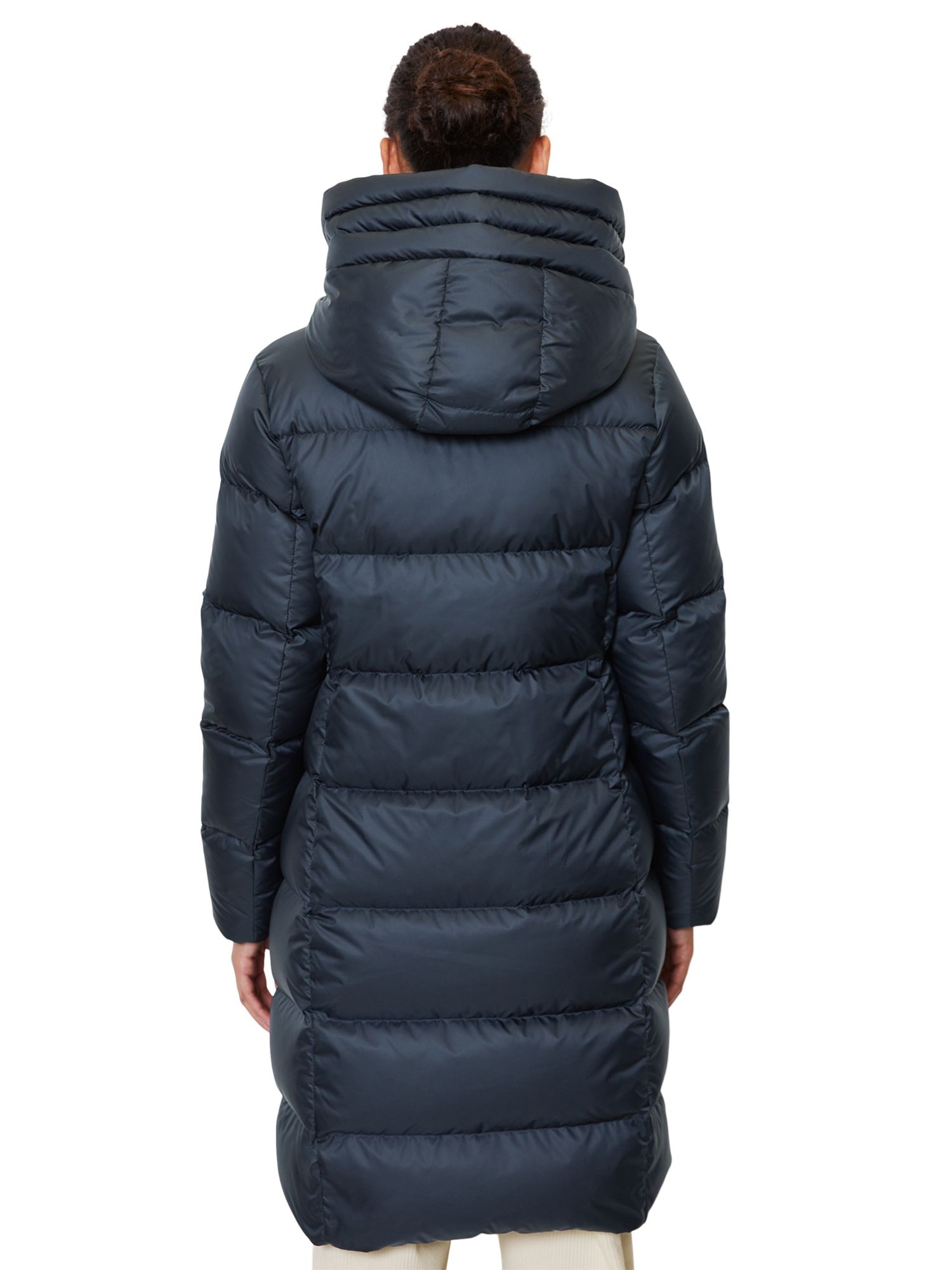 Marc O'Polo Padded Hooded Coat, Deep Blue Sea at John Lewis & Partners