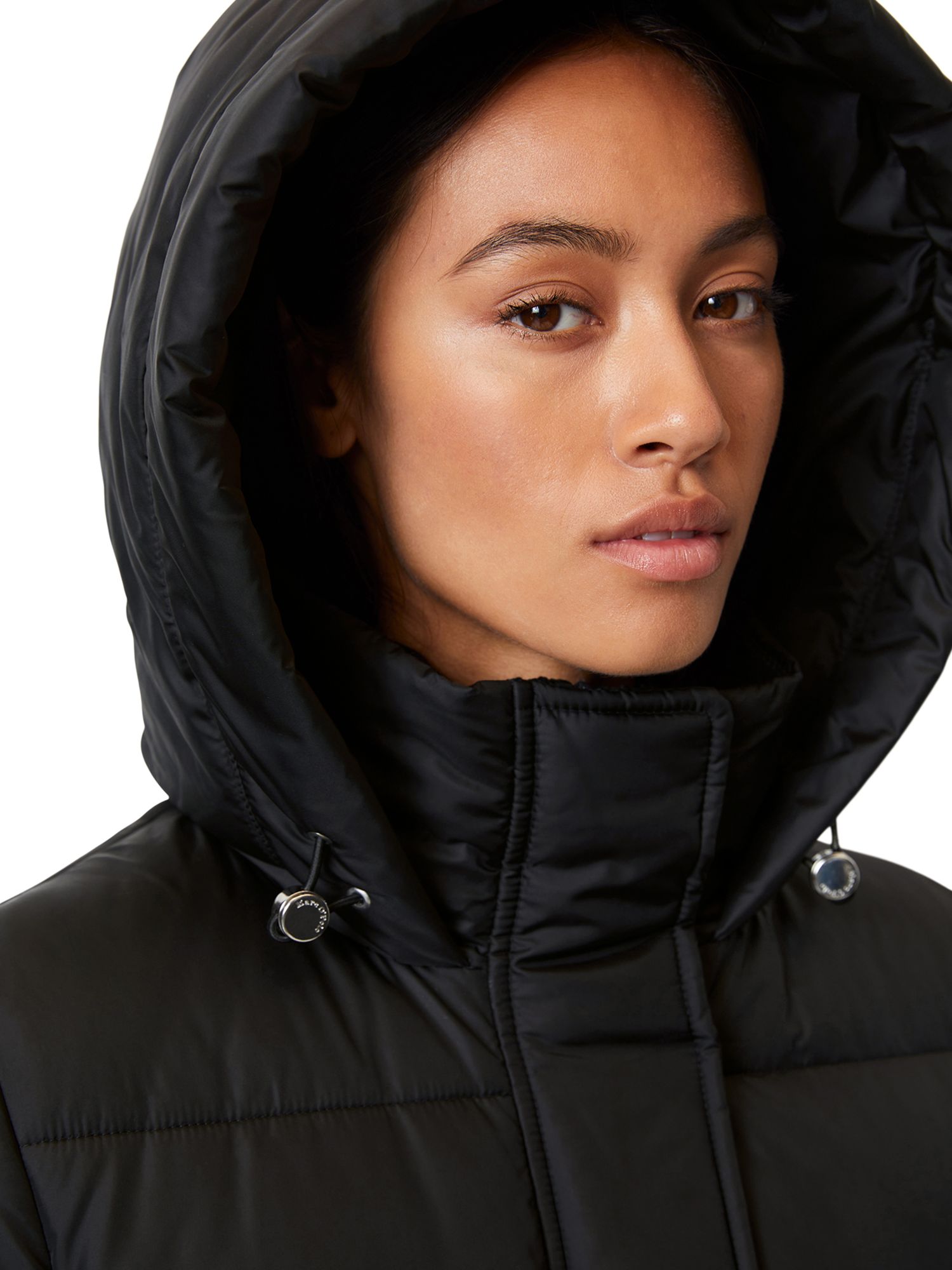 Marc O'Polo Padded Hooded Coat, Black at John Lewis & Partners