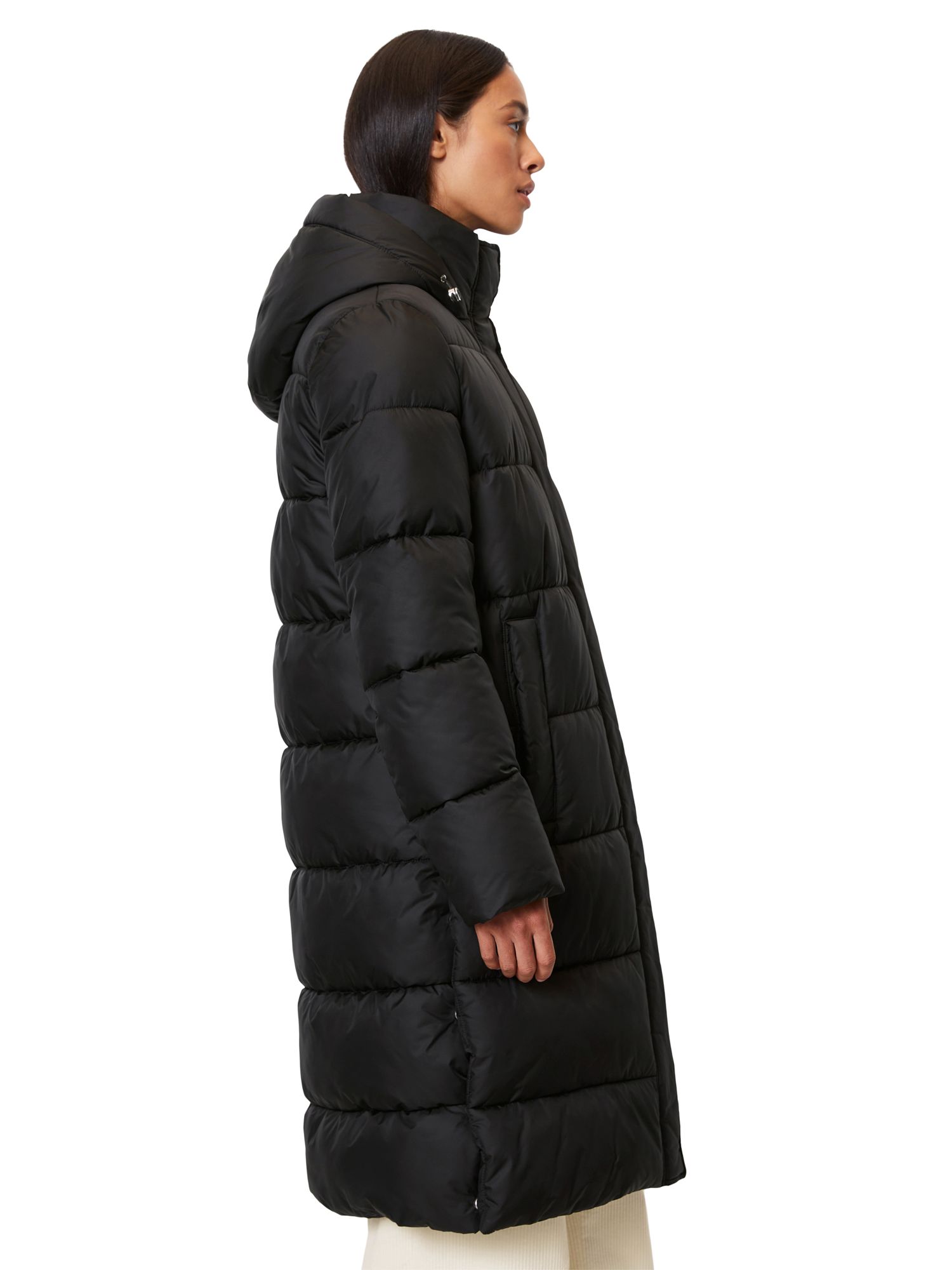 Marc O'Polo Padded Hooded Coat, Black at John Lewis & Partners