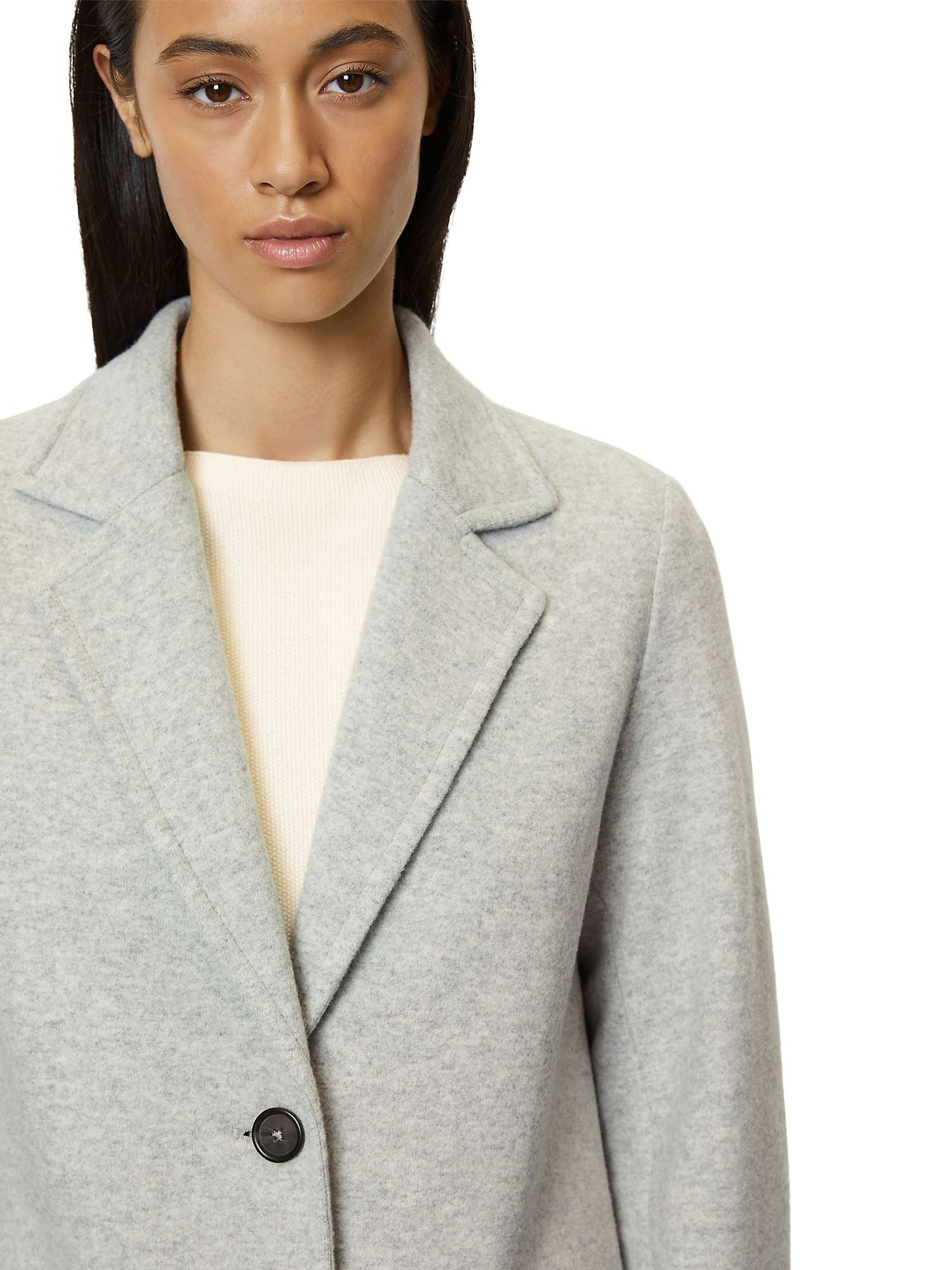 Buy Marc O'Polo Wool Blend Coat, Cloudy Grey Melange Online at johnlewis.com