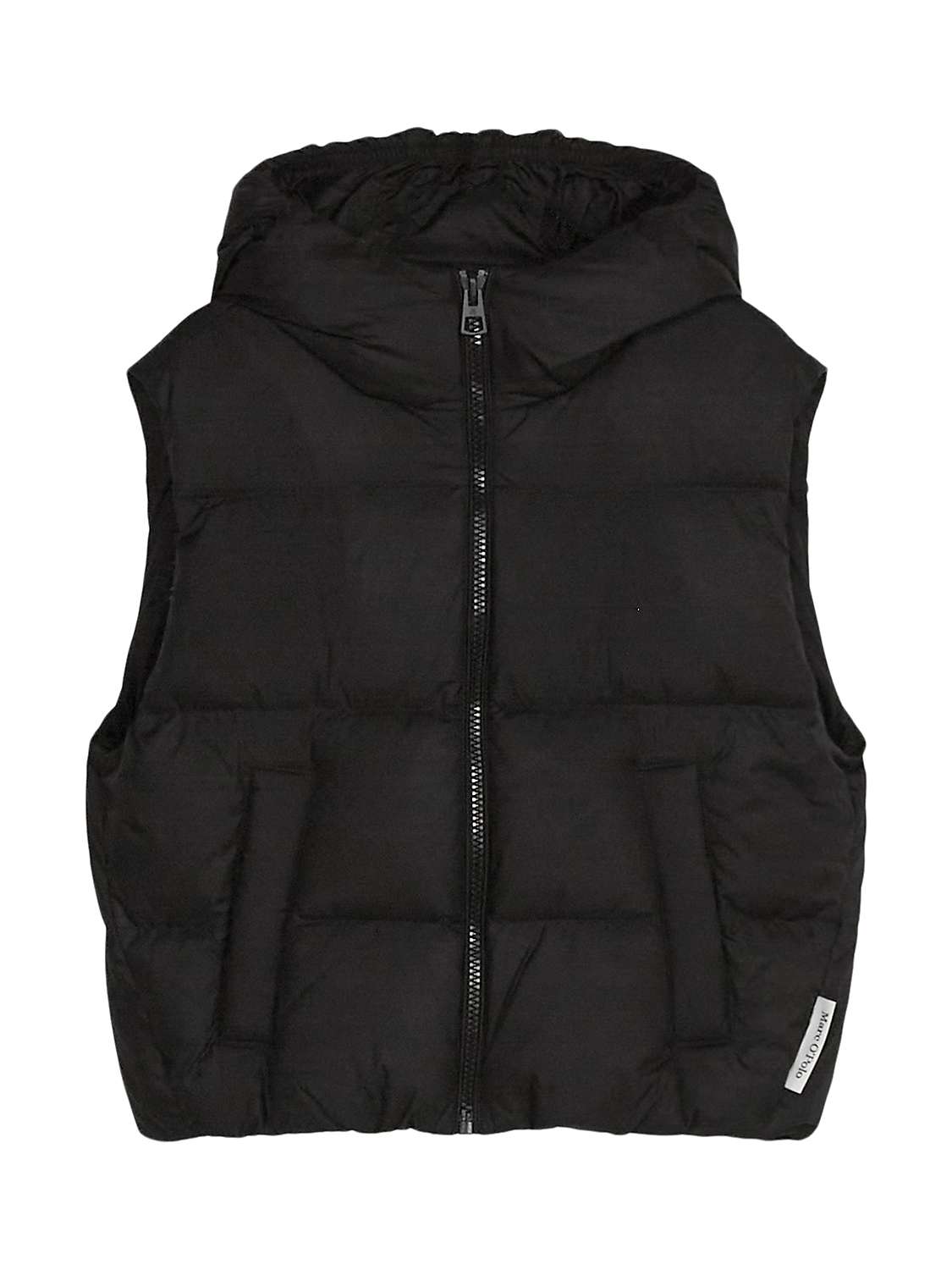 Buy Marc O'Polo Woven Hooded Gilet, Black Online at johnlewis.com
