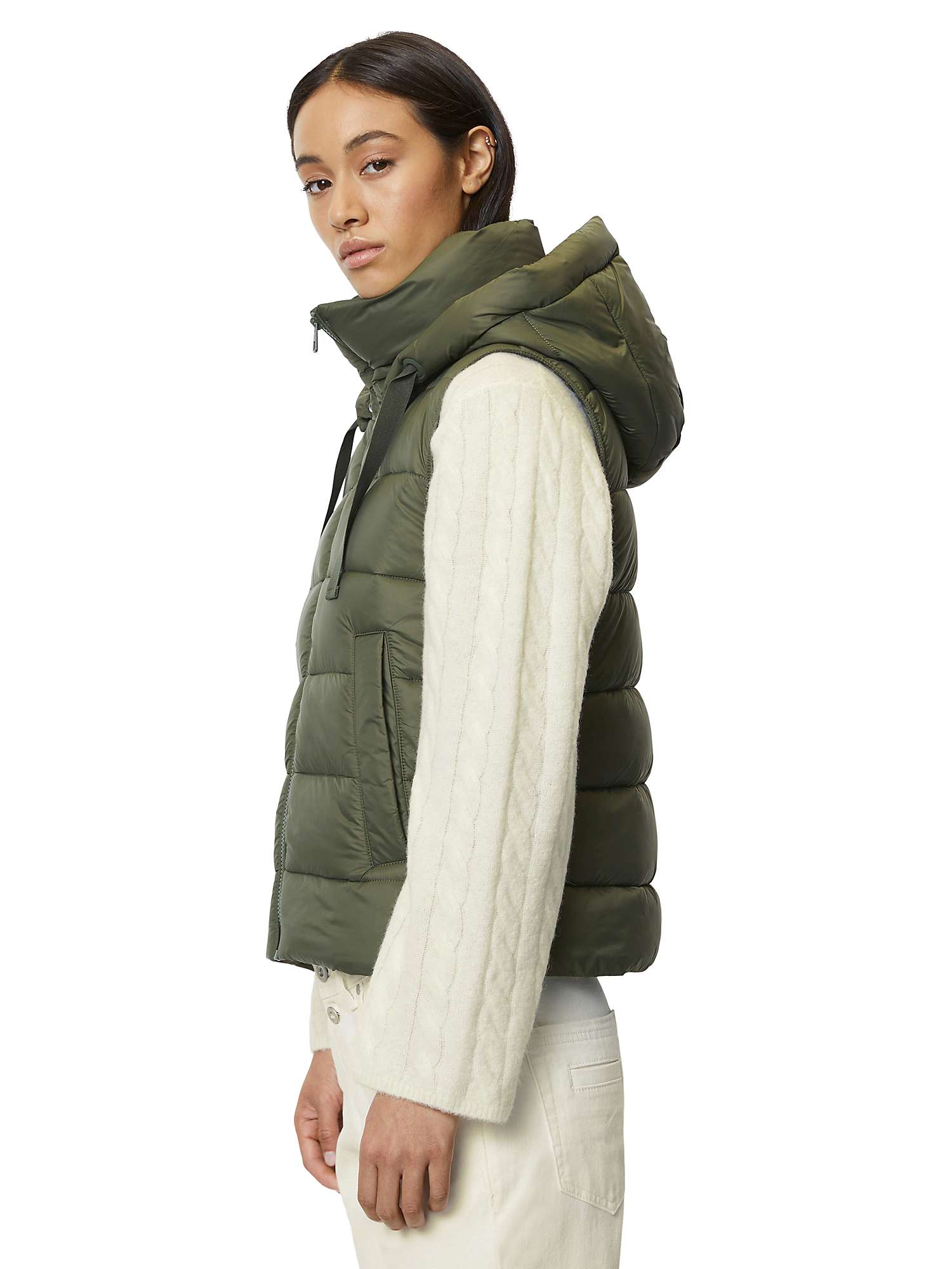 Buy Marc O'Polo Hooded Puffer Quilt Gilet Online at johnlewis.com