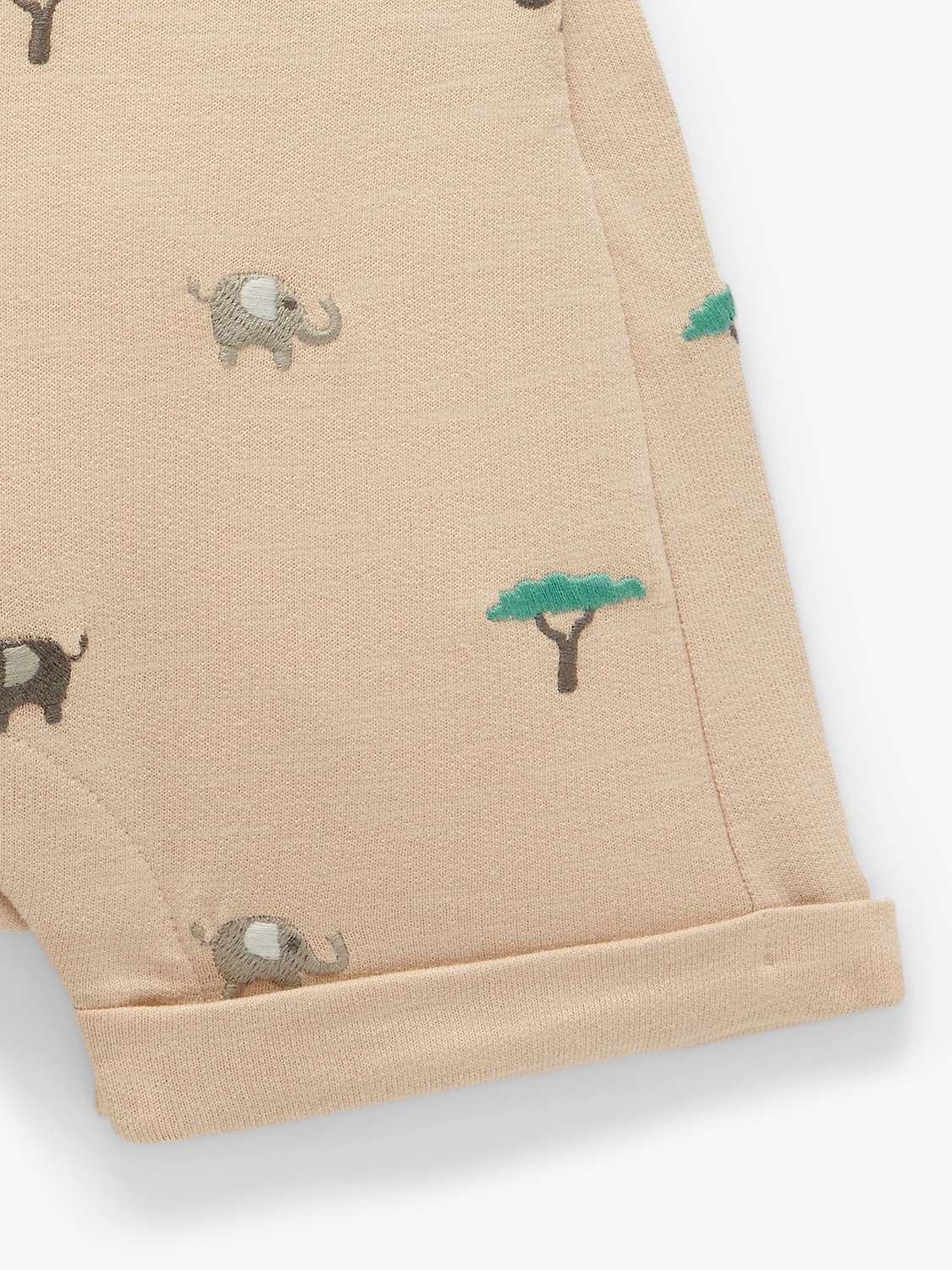 Buy Purebaby Baby Organic Cotton Embroided Romper, Neutrals/Multi Online at johnlewis.com