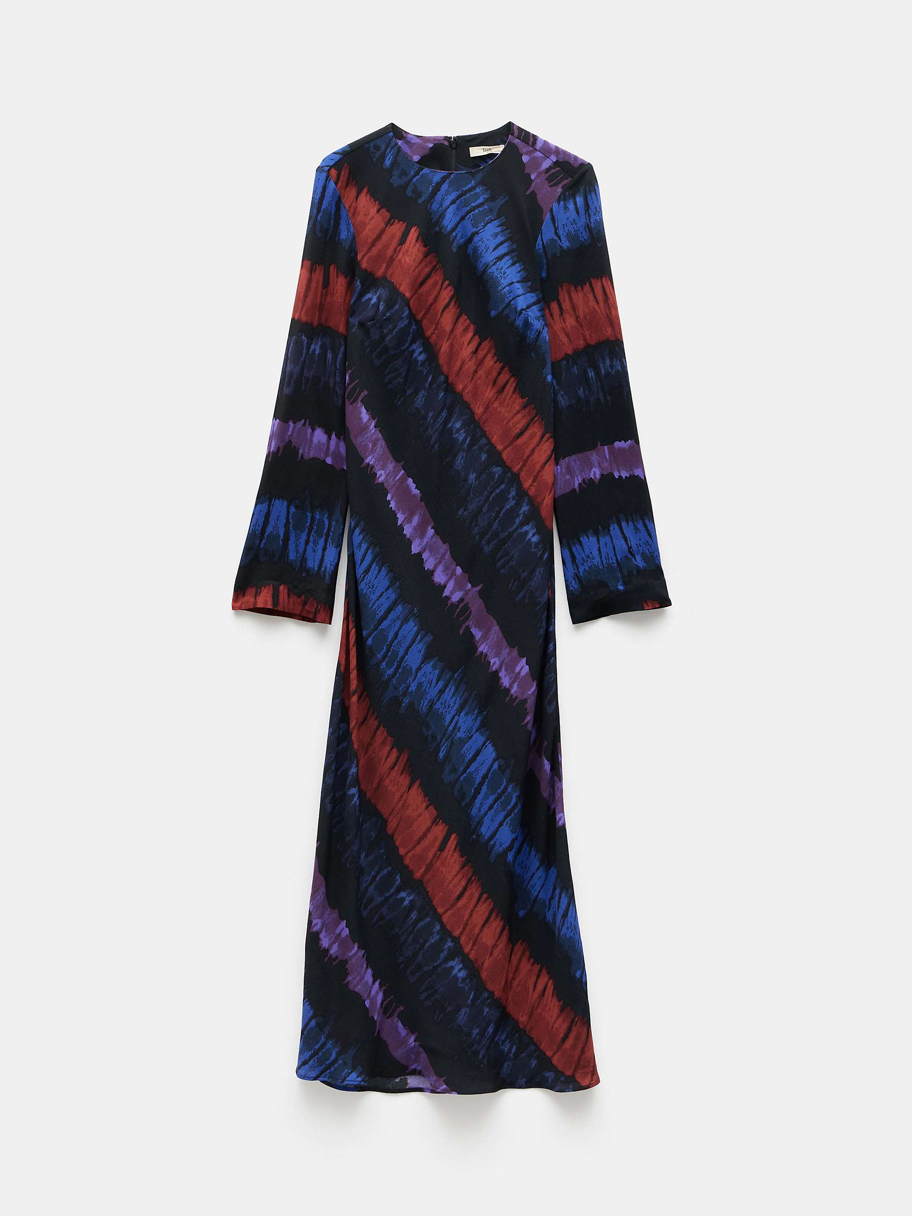 Buy HUSH Theia Tie Dye Stripe Midaxi Dress, Multi Online at johnlewis.com