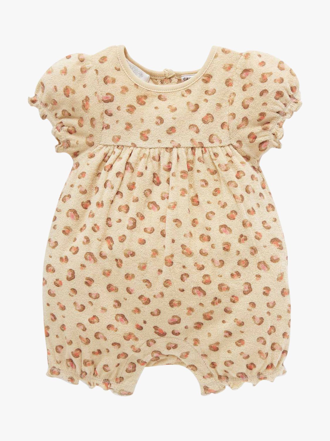 Purebaby Baby Organic Cotton Animal Print Toweling Grow Suit, Multi, 6-12 months