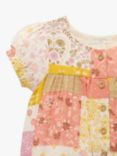 Purebaby Baby Organic Cotton Floral Patchwork Romper, Multi