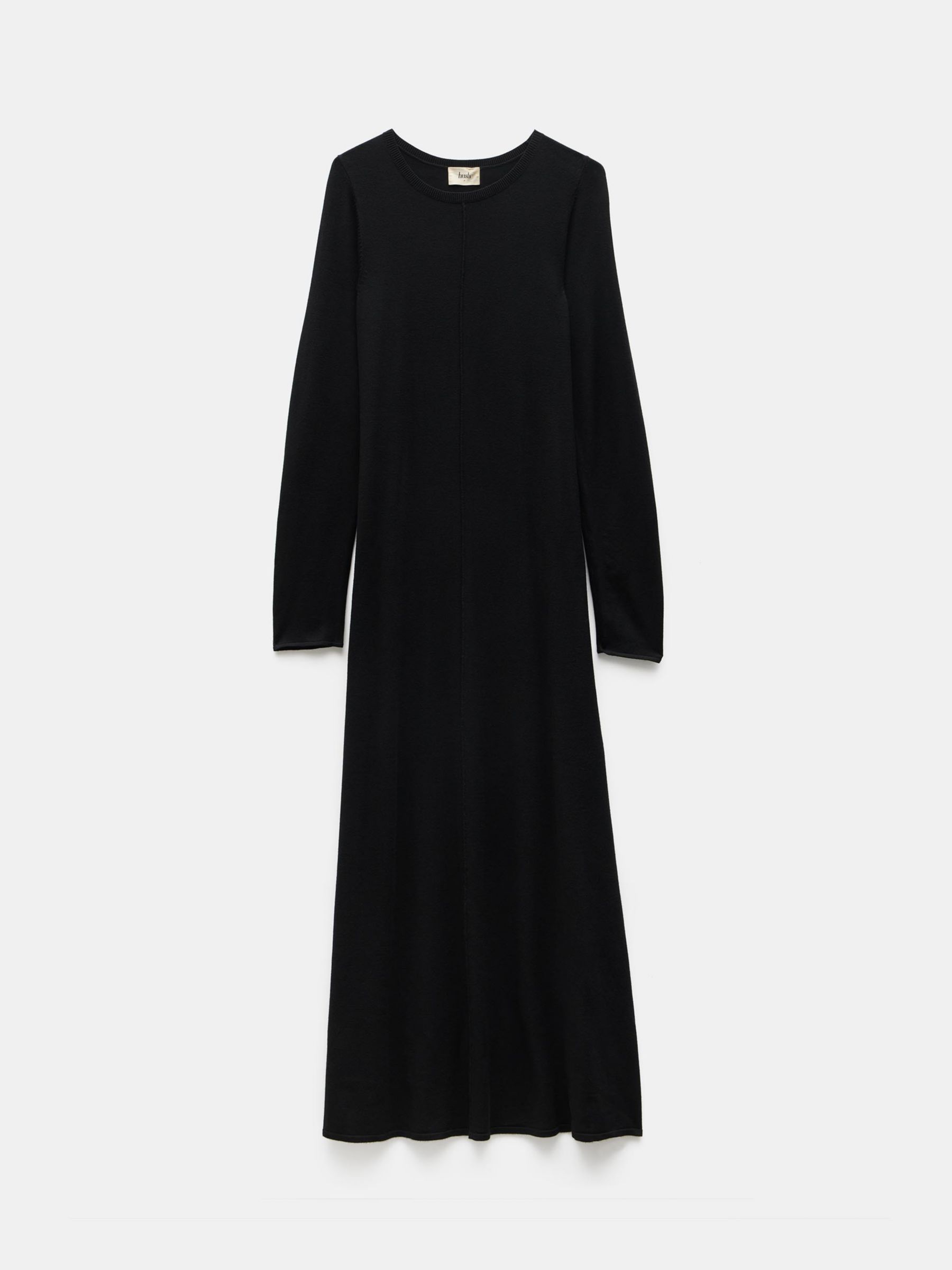 Buy HUSH Talen Crew Knitted Dress, Black Online at johnlewis.com