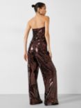 HUSH Florence Sequin Jumpsuit, Brown