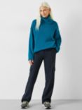 HUSH Meryl Roll Neck Wool Blend Jumper, Teal