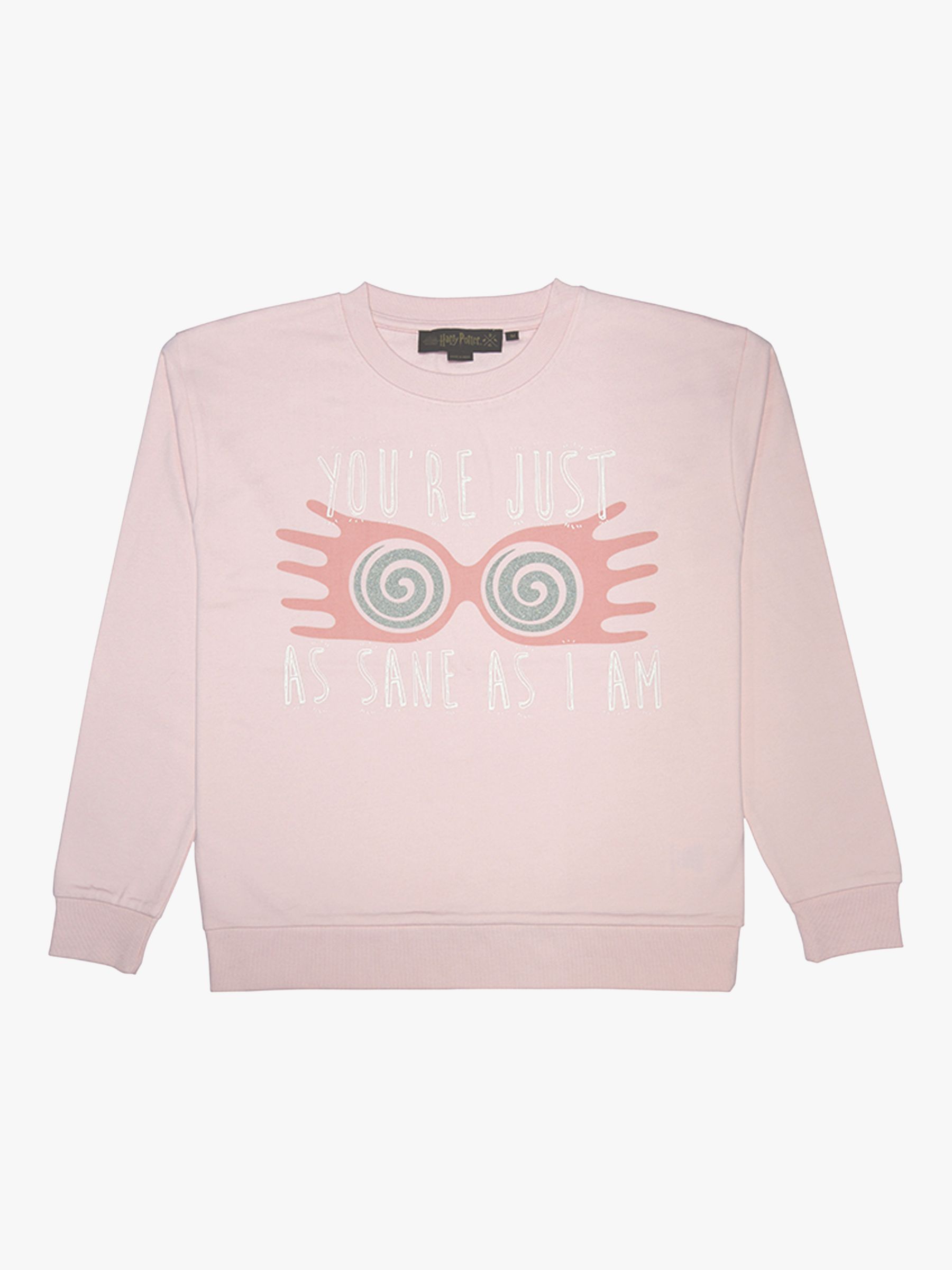 Fabric Flavours Luna Lovegood Sweatshirt, Light Pink at John Lewis ...