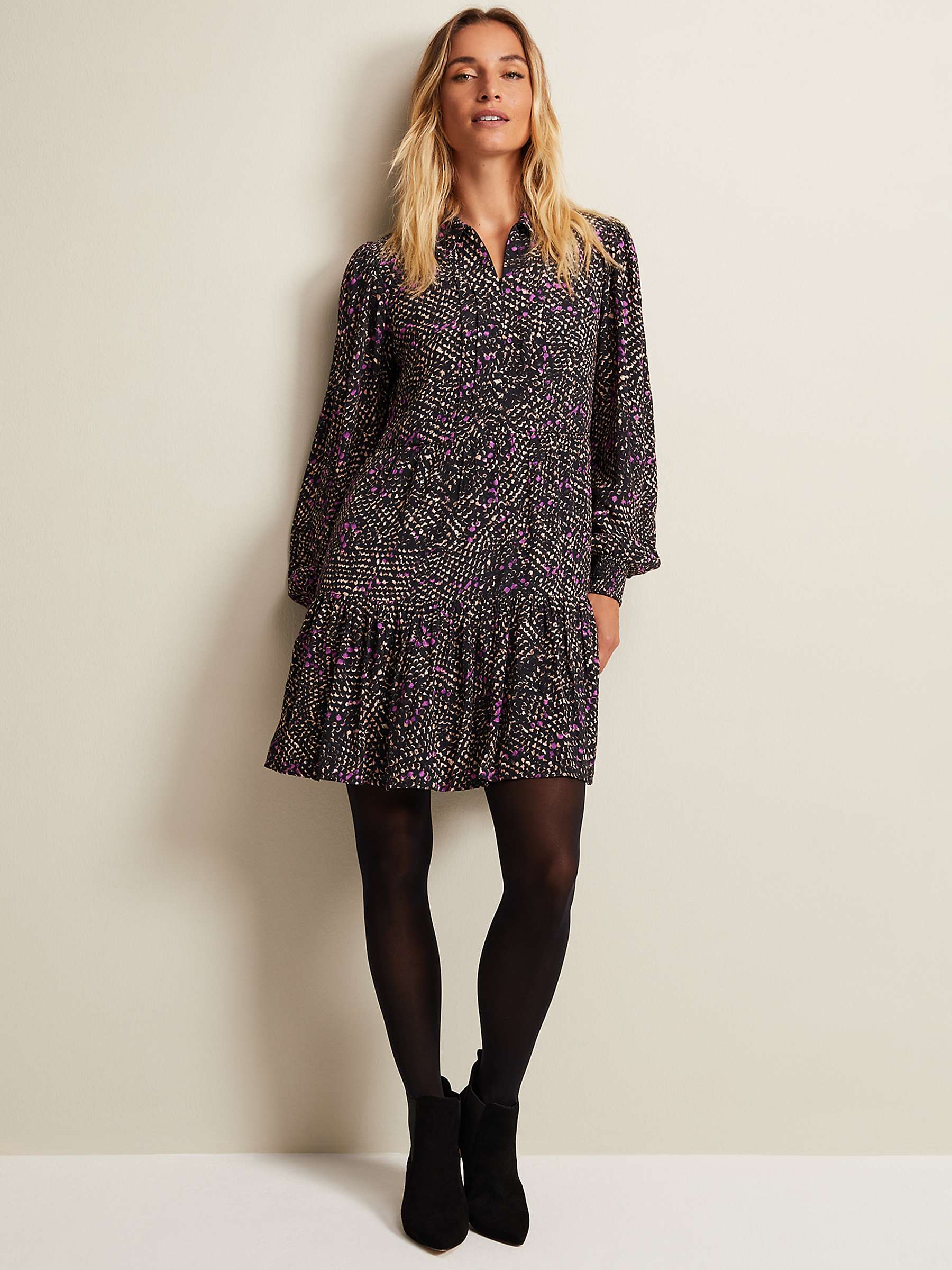 Buy Phase Eight Tiered Dolly Dress, Purple Online at johnlewis.com