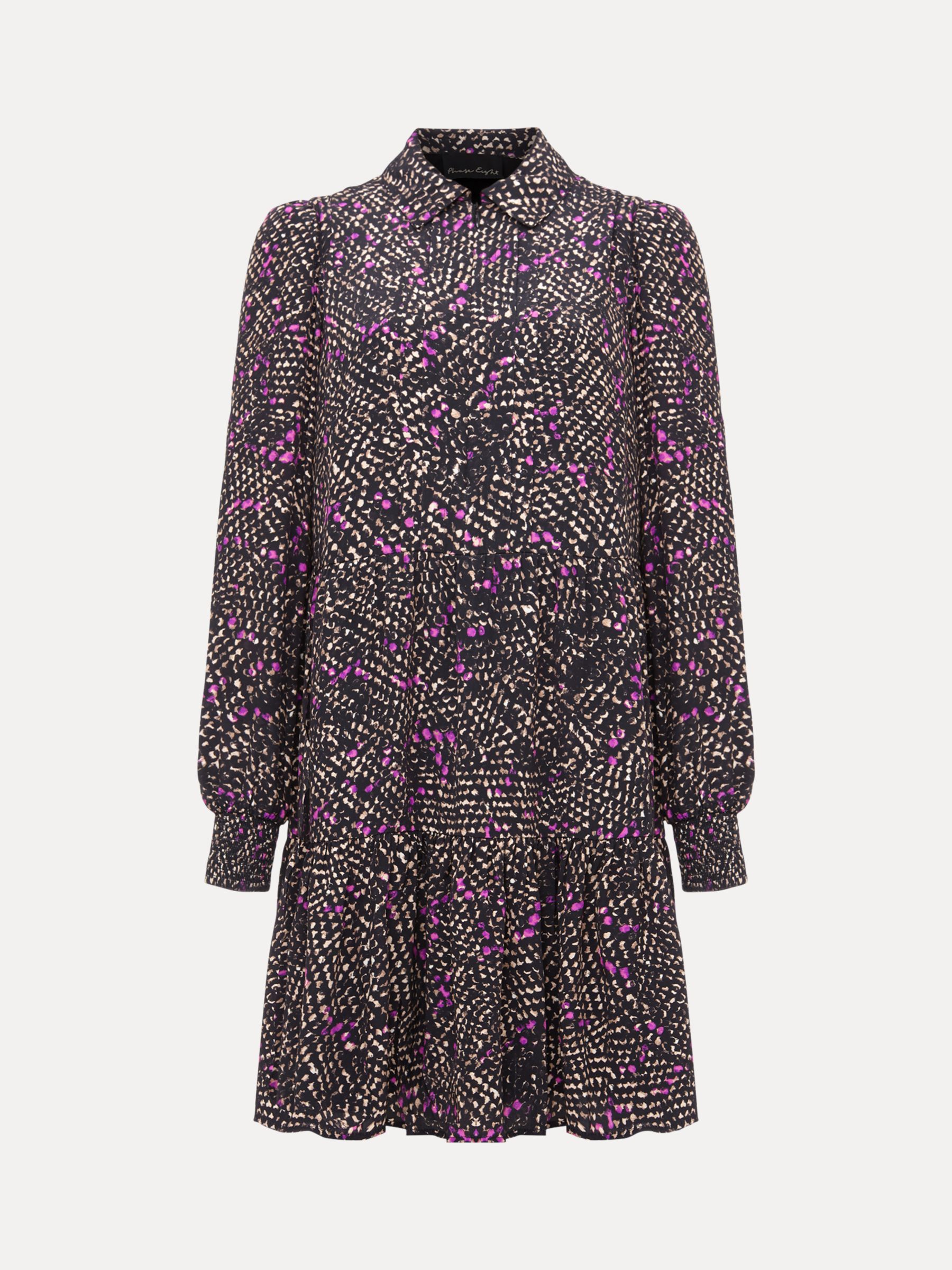 Buy Phase Eight Tiered Dolly Dress, Purple Online at johnlewis.com