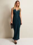 Phase Eight Suhanna Pleated Maxi Dress, Green, Green