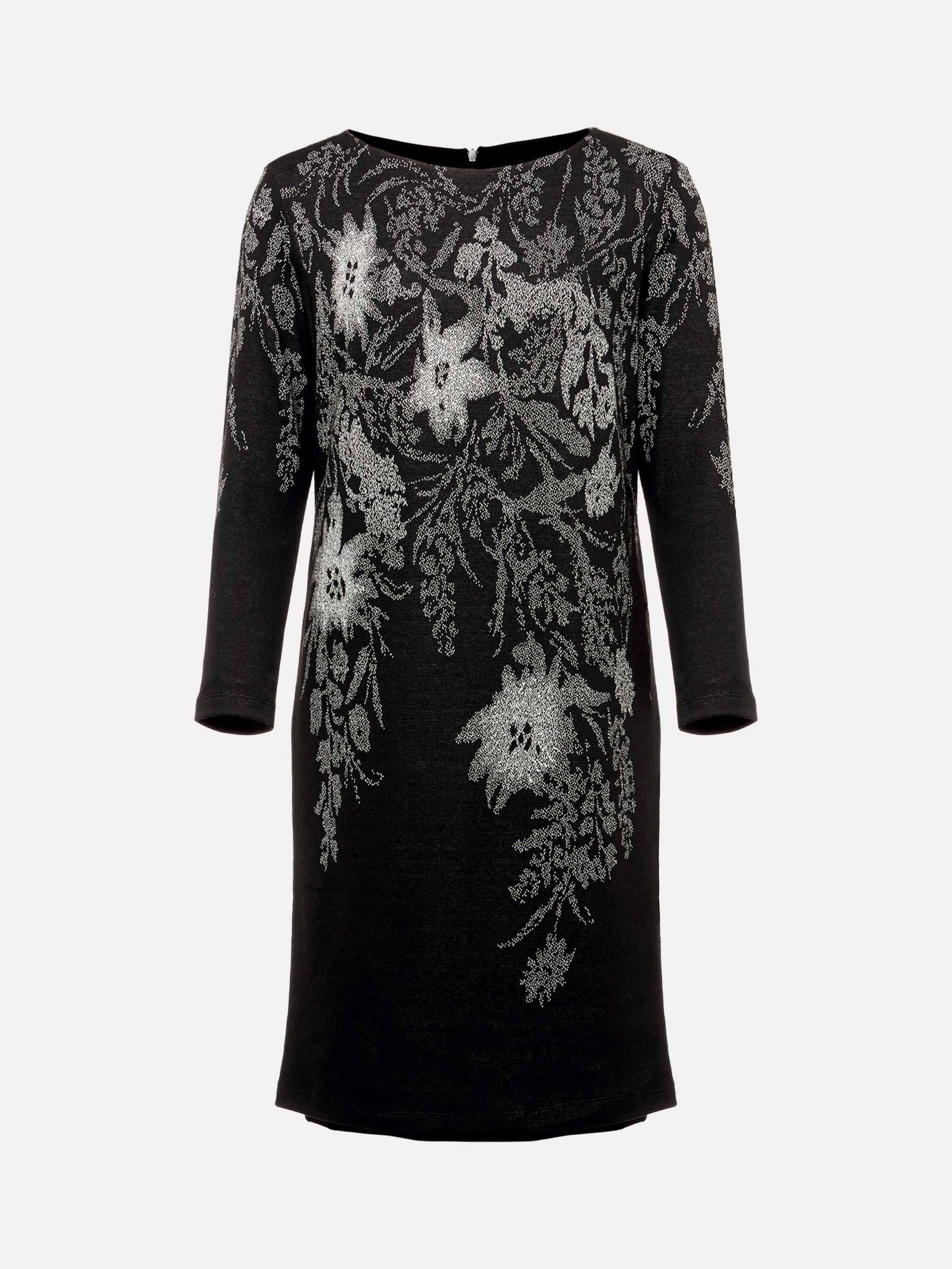 Buy Phase Eight Loreina Floral Print Dress, Black/White Online at johnlewis.com