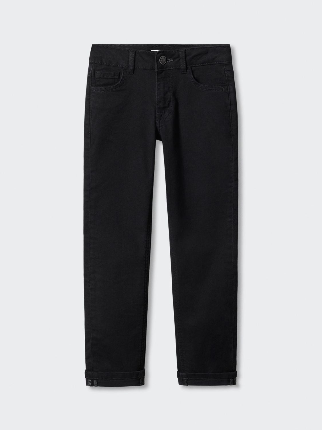 Mango Kids' Regular Fit Jeans, Black at John Lewis & Partners