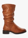 Dune Tyling Leather Ruched Calf Boots