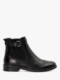 Dune Question Leather Buckle Ankle Boots