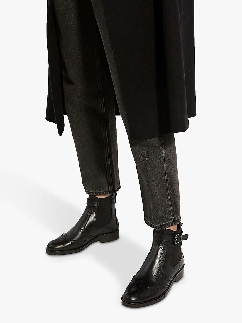 Buy Dune Question Leather Buckle Ankle Boots Online at johnlewis.com