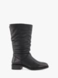 Dune Tyling Leather Ruched Calf Boots