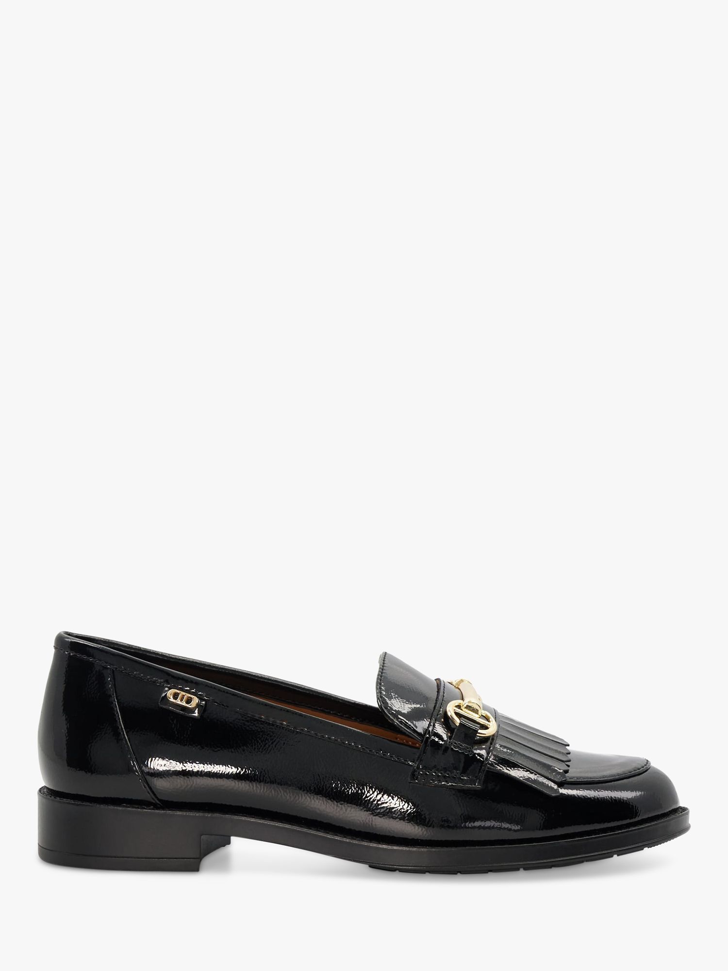 Dune Gestures Patent Loafers, Black