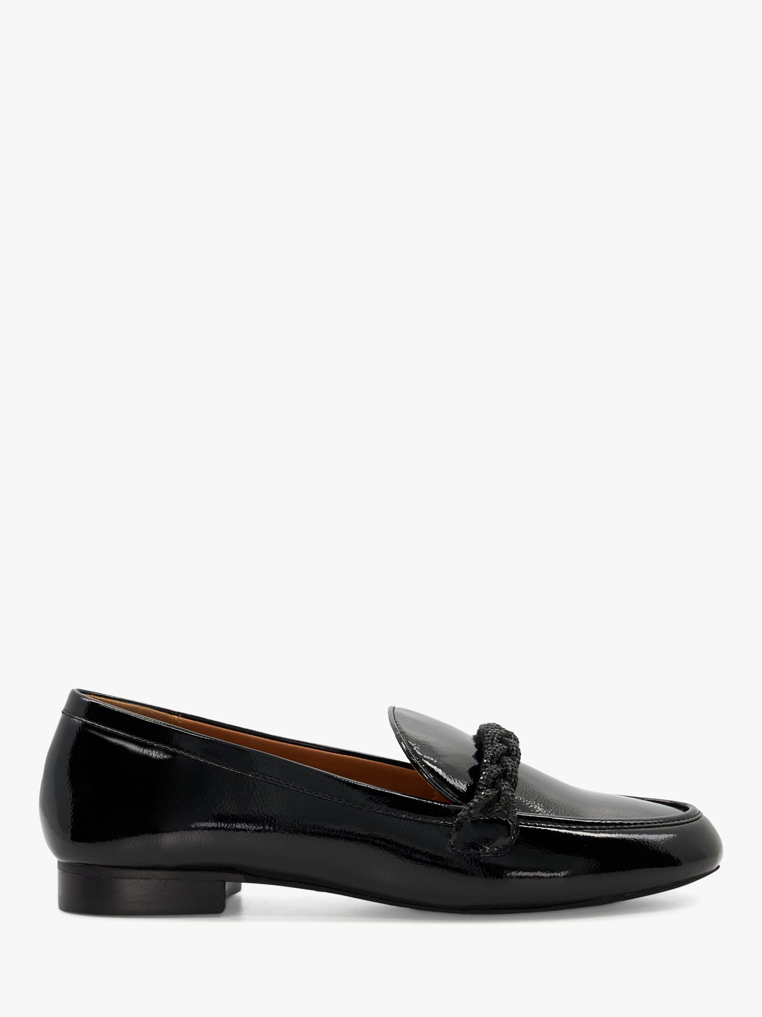 Dune Giuliettas Patent Loafers, Black, EU36