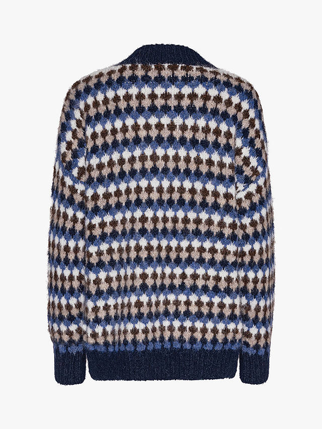 A-VIEW Patrisia Pullover Abstract Jumper, Sand/Navy