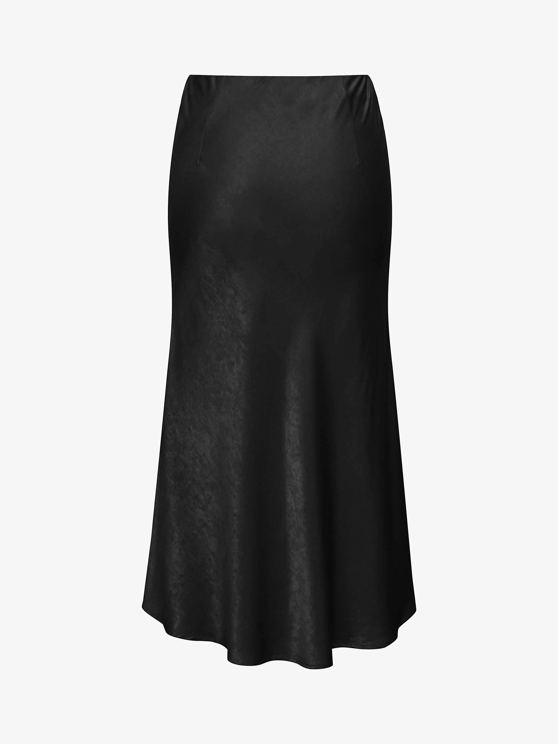 Buy A-VIEW Carry Midi Sateen Skirt, Black Online at johnlewis.com