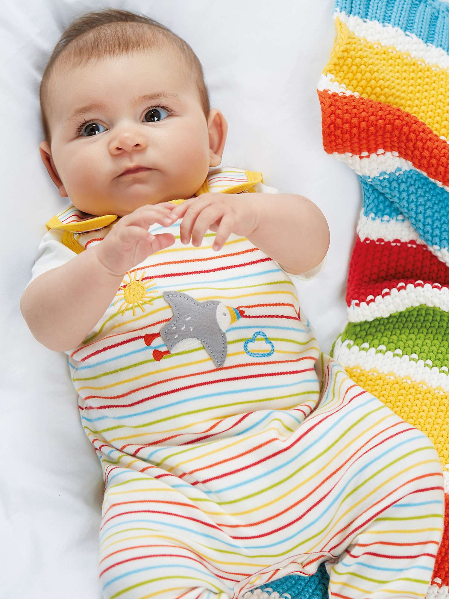 Buy Frugi Baby Organic Cotton Little Summer Gift Dungaree & Top Set, Multi Online at johnlewis.com