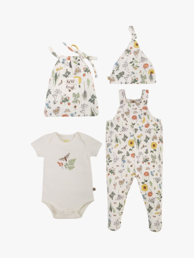 Frugi Completo Regalo Nascita Dungaree - Lontre - Body + Salopette