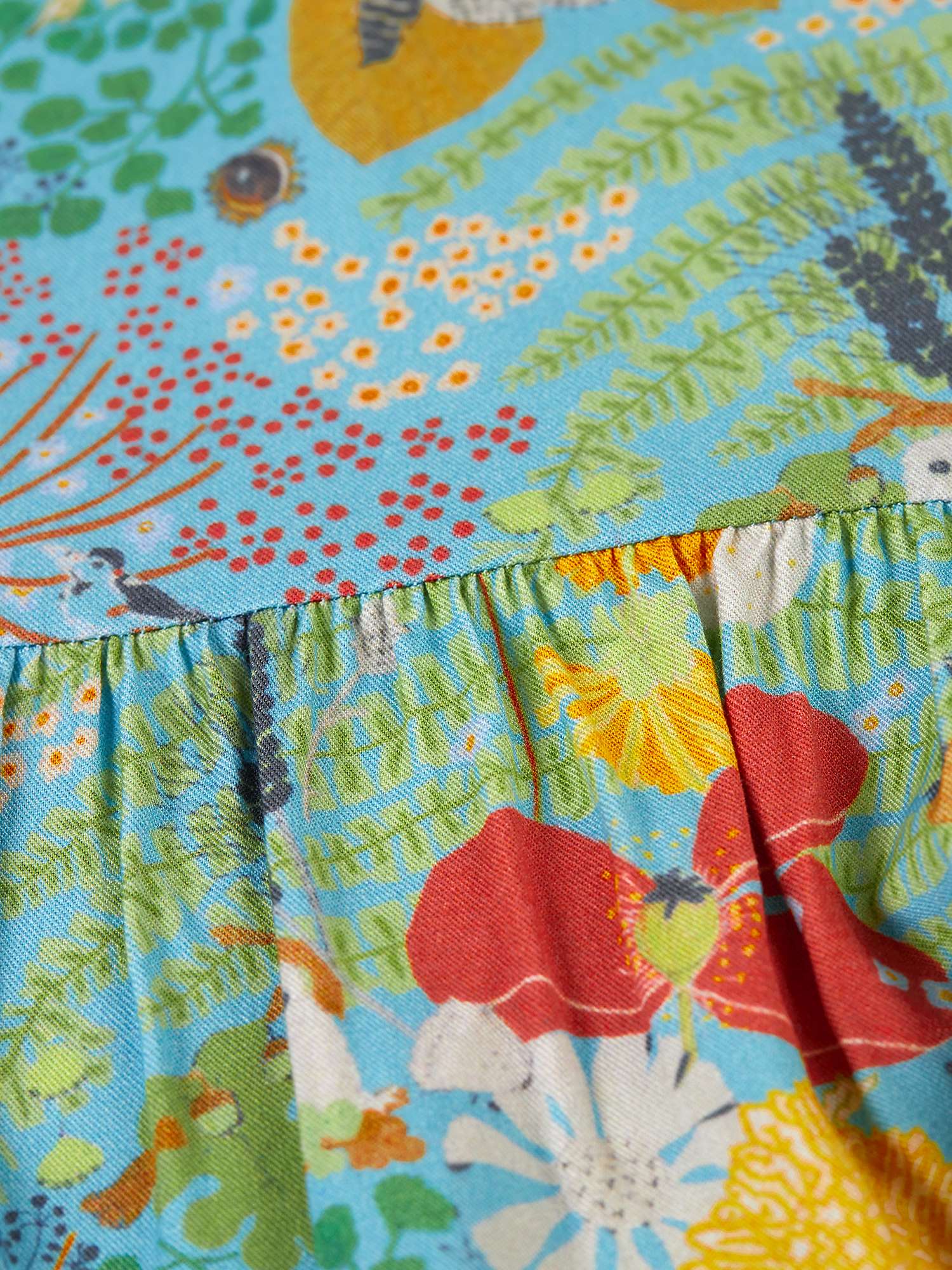 Buy Frugi Kids' Kew Gardens Orla Long Sleeve Dress, Woody Hollow Online at johnlewis.com