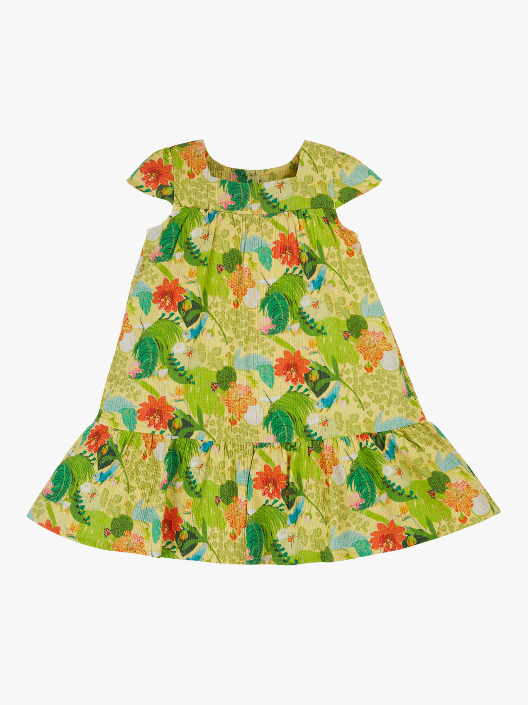 Frugi Baby Rosemary Organic Cotton Reversible Dress, Rainbow/Chambray at  John Lewis & Partners