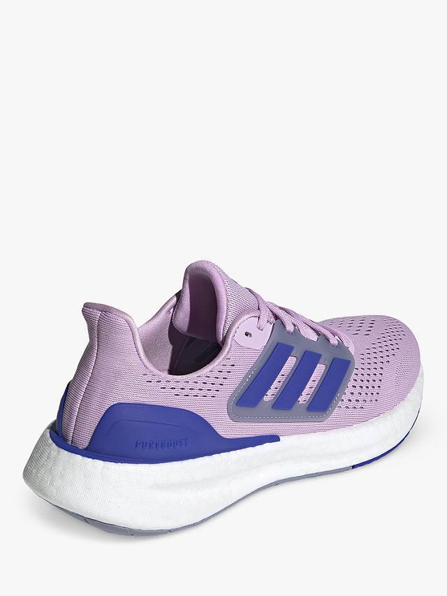 adidas Pureboost 23 Running Shoes, Lilac/ Blue/Silver