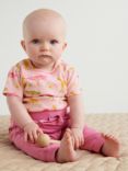Purebaby Baby Organic Cotton Giraffe Print Top & Leggings Set, Pink
