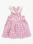 Purebaby Baby Organic Cotton Blend Gingham Pinafore Dress, Pink