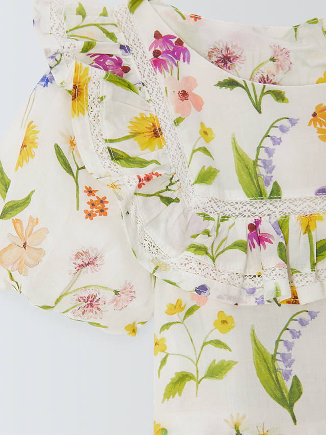 John Lewis Heirloom Kids' Collection Floral Cotton Lawn Dress, Multi