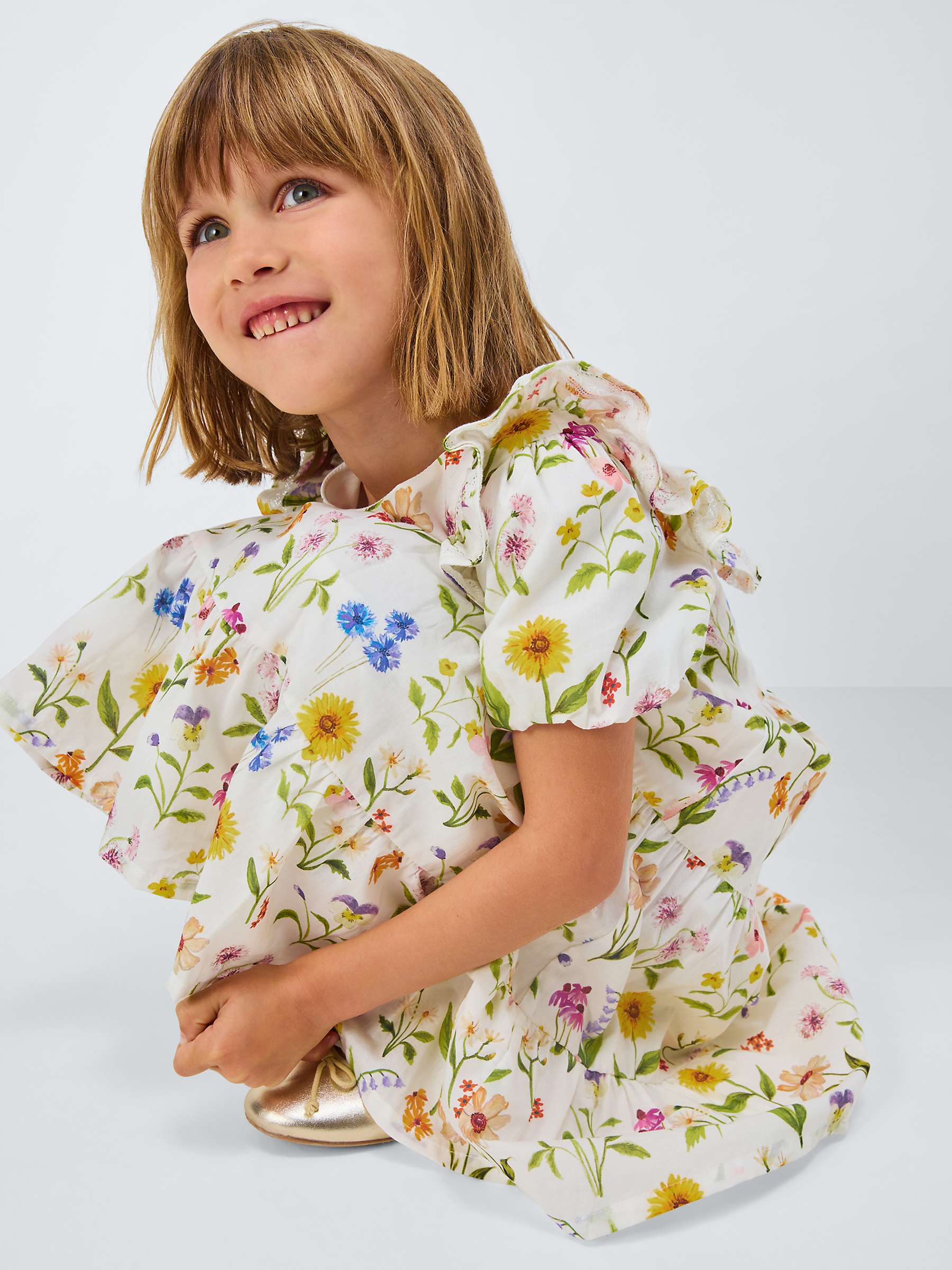 Buy John Lewis Heirloom Kids' Collection Floral Cotton Lawn Dress, Multi Online at johnlewis.com