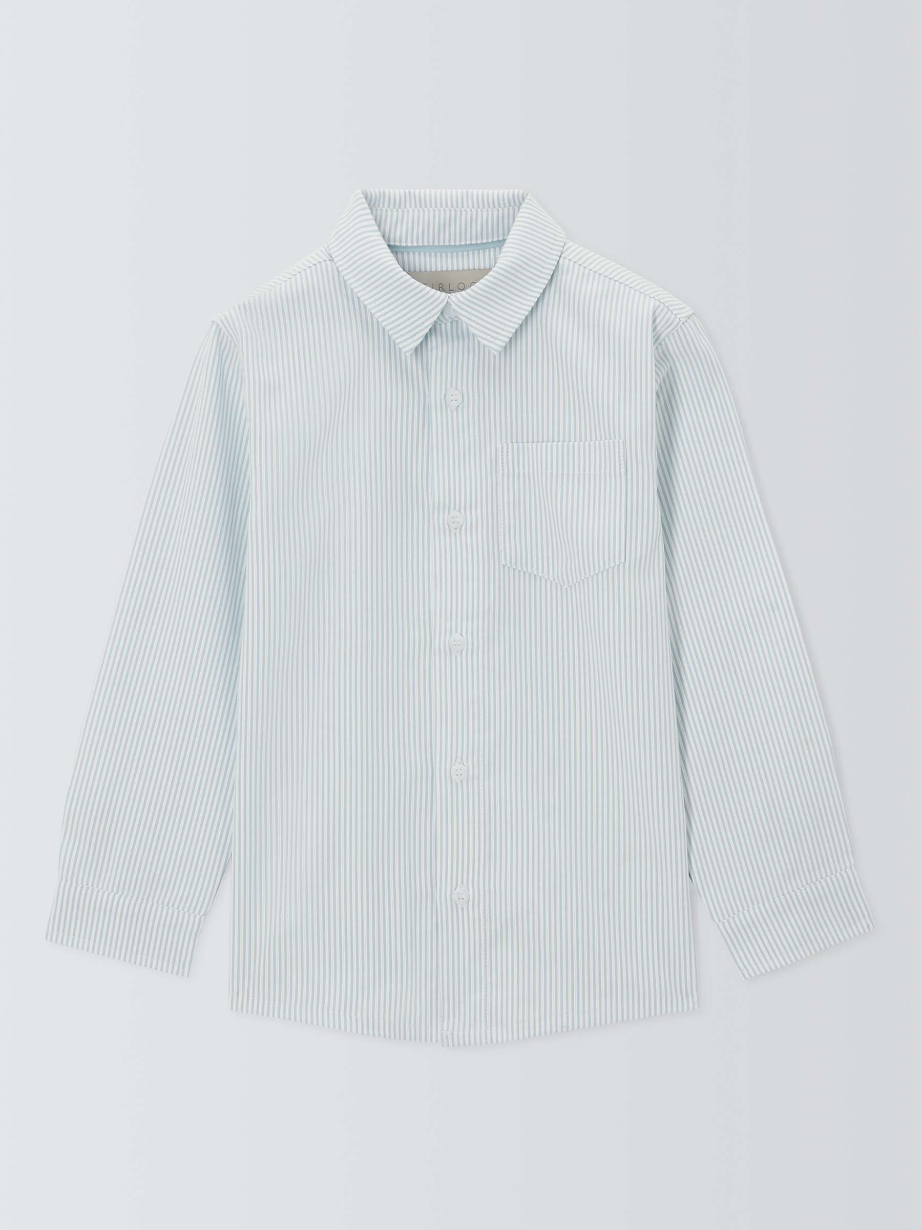 Buy John Lewis Heirloom Collection Kids' Ticking Stripe Shirt, Blue/White Online at johnlewis.com